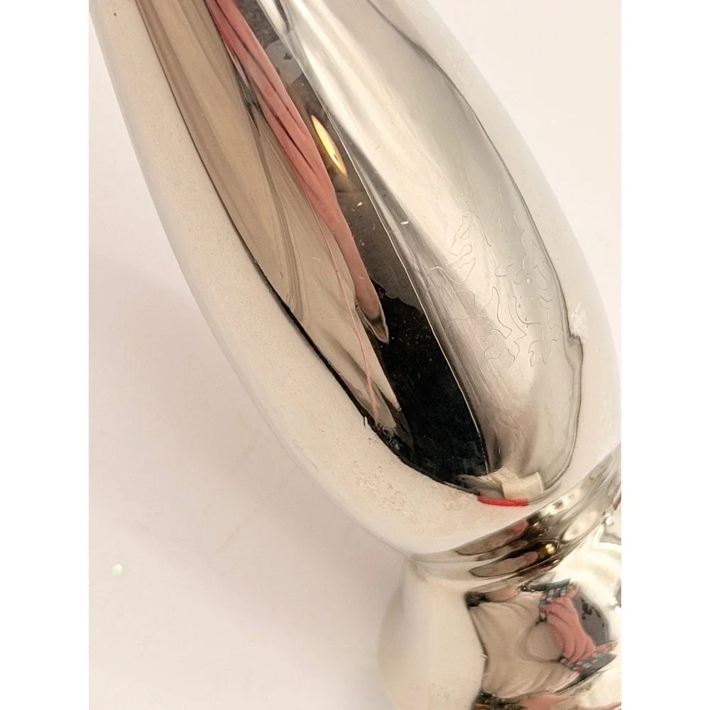 Vintage Silver Plated Bud Vase Etched Floral Design 6 Inch Trumpet Style Decor